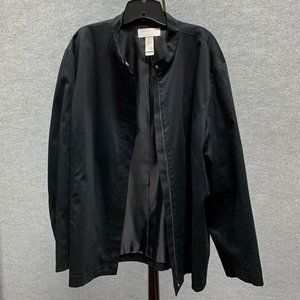 Claiborne Black Band Collar Jacket 22W